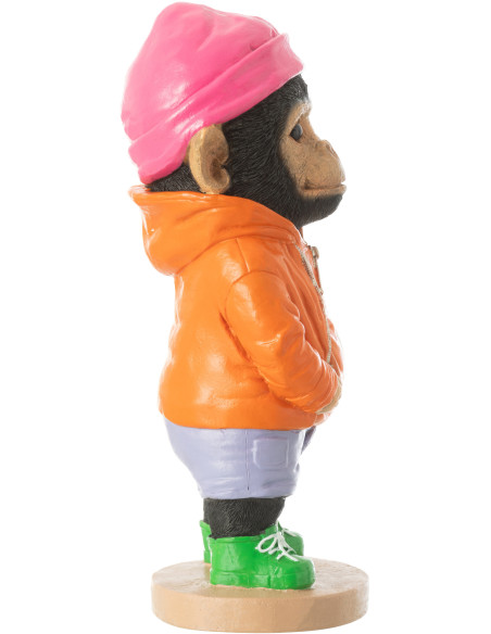Statuette déco originale Singe Hauteur 27 cm en Résine Orange Fashion - 3