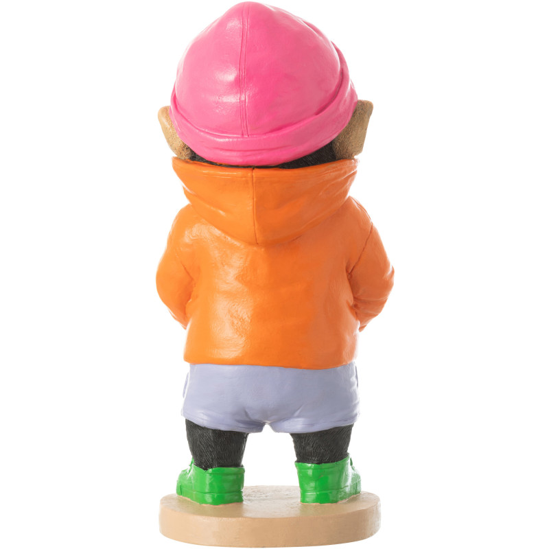 Statuette déco originale Singe Hauteur 27 cm en Résine Orange Fashion - 4