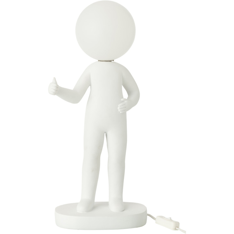 Lampe à poser originale Bonhomme Pouce Hauteur 44 cm en Résine Blanc Kadi - 1