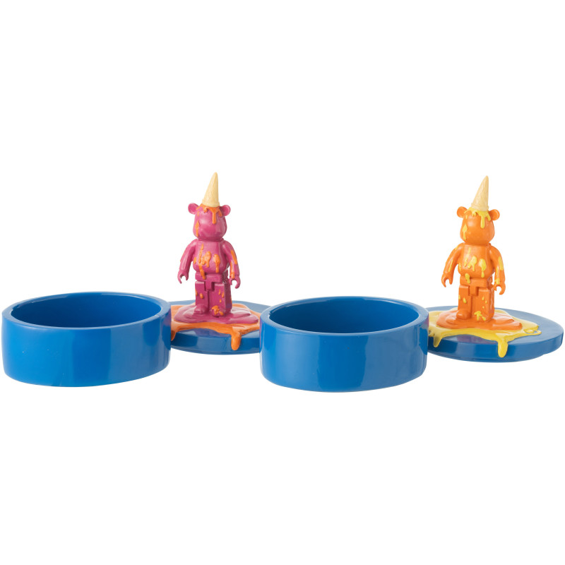 Boites de rangement déco Ours Cornet en Résine Bleu Rose fuchsia Orange Hazi (Lot de 2) - 3