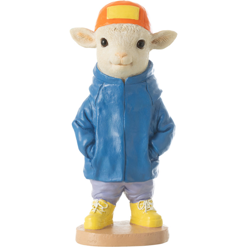 Statuette déco originale Mouton Hauteur 27 cm en Résine Rose fuchsia Fashion - 1