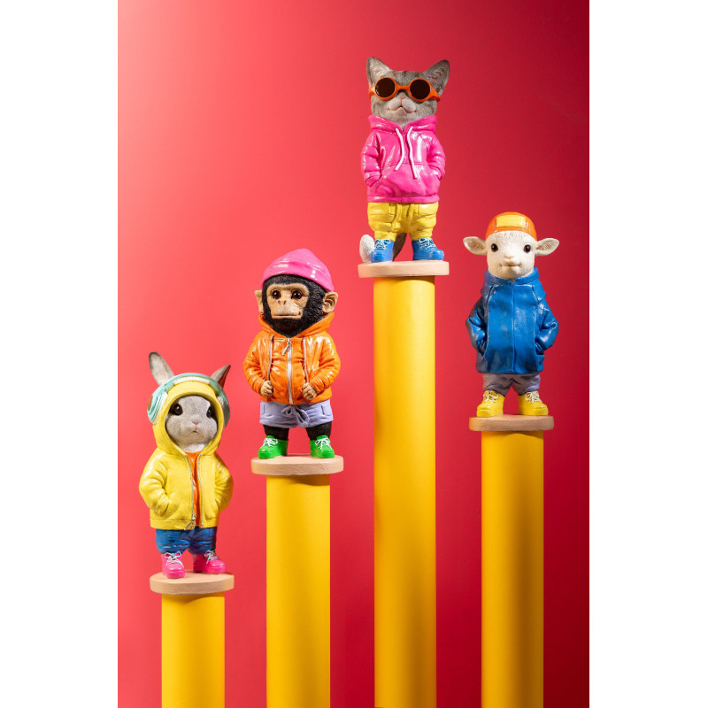 Statuette déco originale Mouton Hauteur 27 cm en Résine Rose fuchsia Fashion - 2