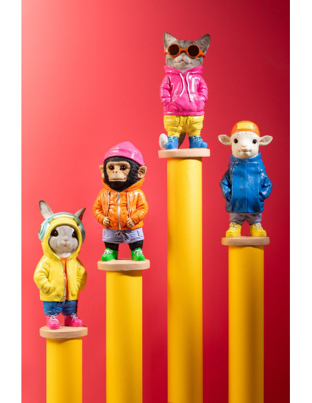 Statuette déco originale Mouton Hauteur 27 cm en Résine Rose fuchsia Fashion - 2