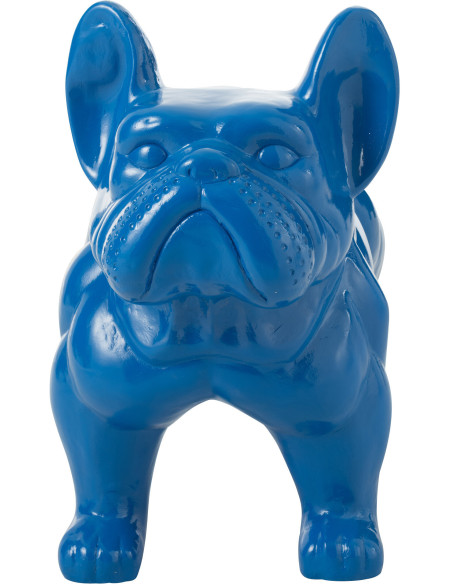 Statue déco moderne Bulldog 88 cm en Résine Bleu Mgo - 2