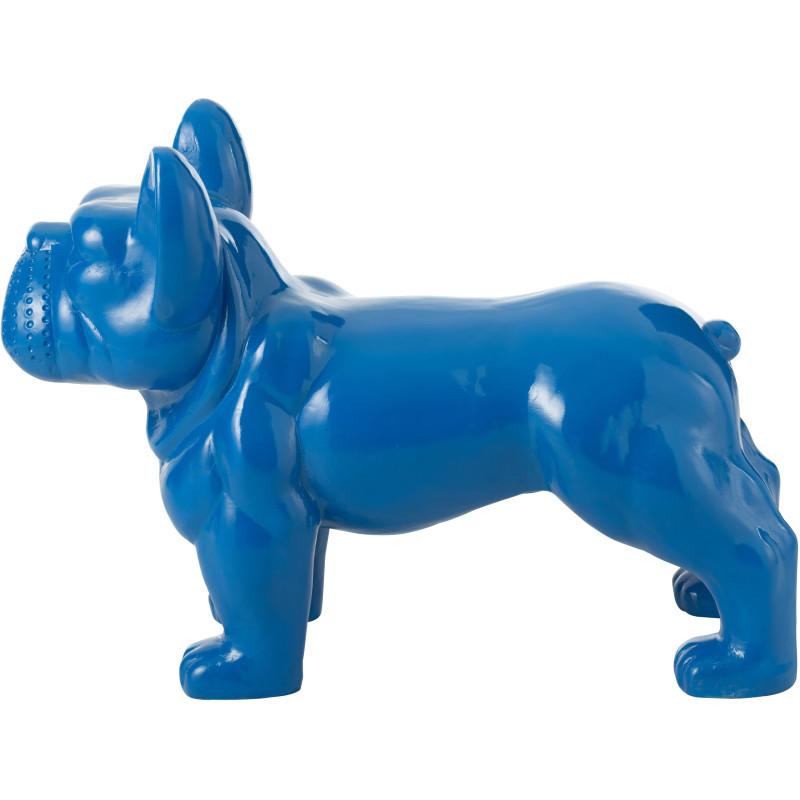 Statue déco moderne Bulldog 88 cm en Résine Bleu Mgo - 3