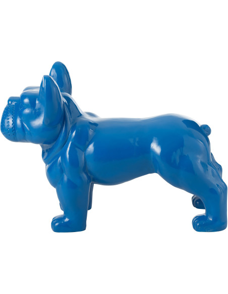 Statue déco moderne Bulldog 88 cm en Résine Bleu Mgo - 3