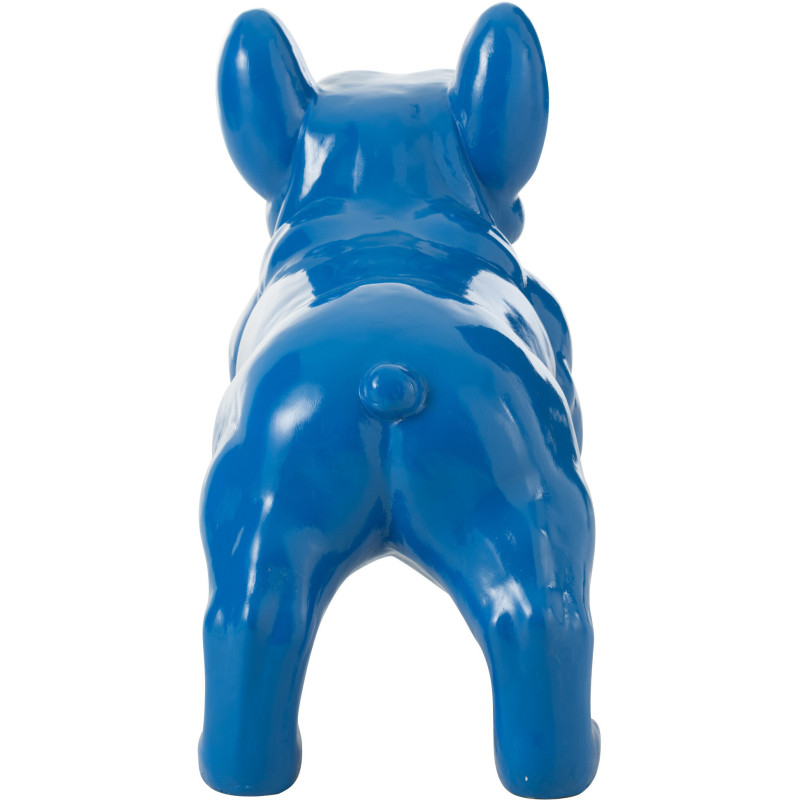Statue déco moderne Bulldog 88 cm en Résine Bleu Mgo - 4