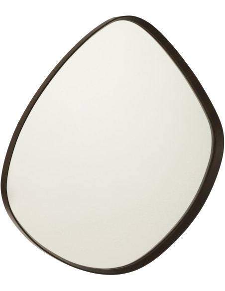 Grand Miroir mural moderne Irrégulier 79x88 en Bois Marron foncé Abstract - 1