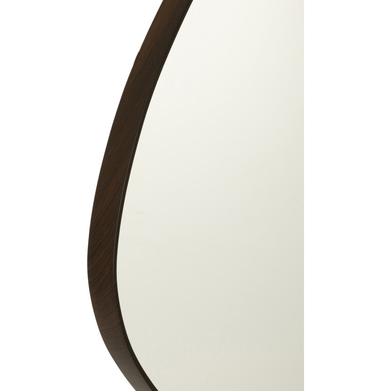 Grand Miroir mural moderne Irrégulier 79x88 en Bois Marron foncé Abstract - 3