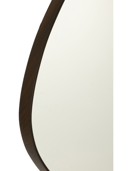 Grand Miroir mural moderne Irrégulier 79x88 en Bois Marron foncé Abstract - 3