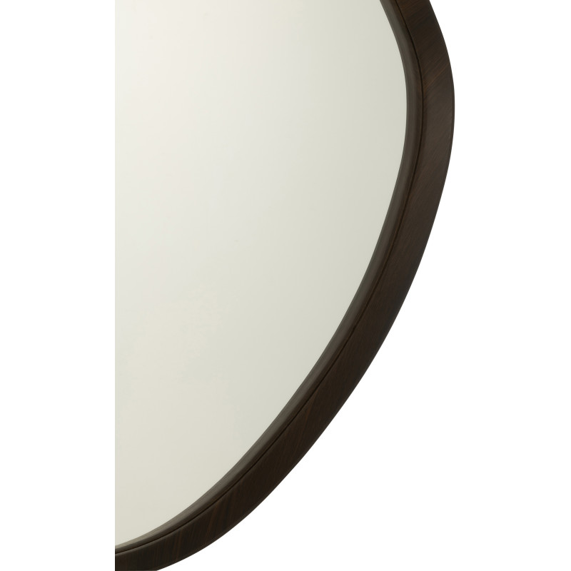 Grand Miroir mural moderne Irrégulier 79x88 en Bois Marron foncé Abstract - 4