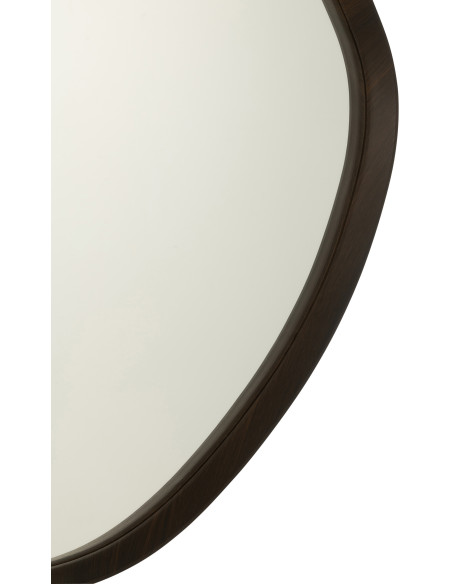 Grand Miroir mural moderne Irrégulier 79x88 en Bois Marron foncé Abstract - 4