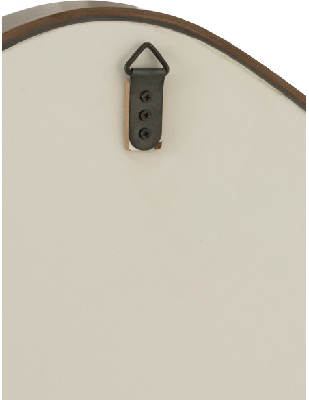 Grand Miroir mural moderne Irrégulier 79x88 en Bois Marron foncé Abstract - 5