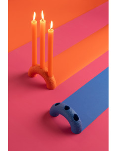 Chandelier moderne 3 bougies Arc en Ciment Bleu Rose Orange Rolo (Lot de 3) - 2