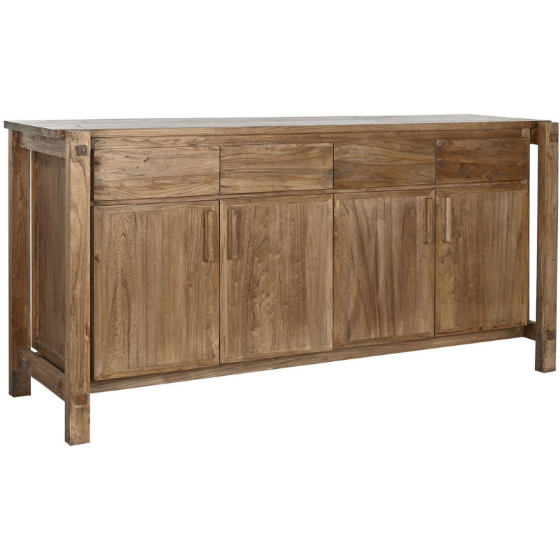Grand Buffet moderne Bas 4 portes 4 tiroirs en Bois d'orme recyclé Naturel Luanco - 1
