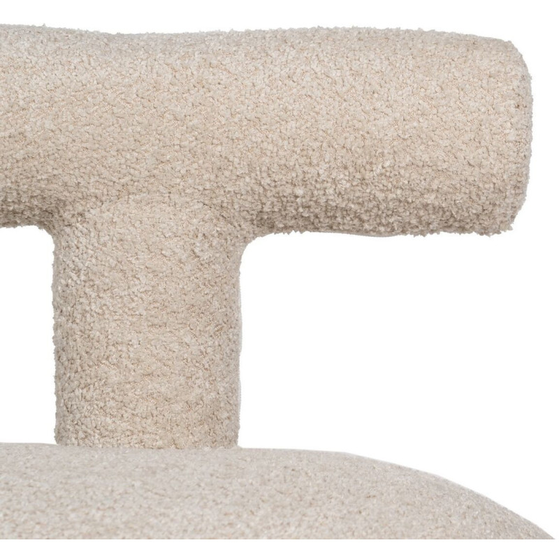 Fauteuil original Bouclette bas en Tissu Beige Bouclé Bois de pin Bloro - 5