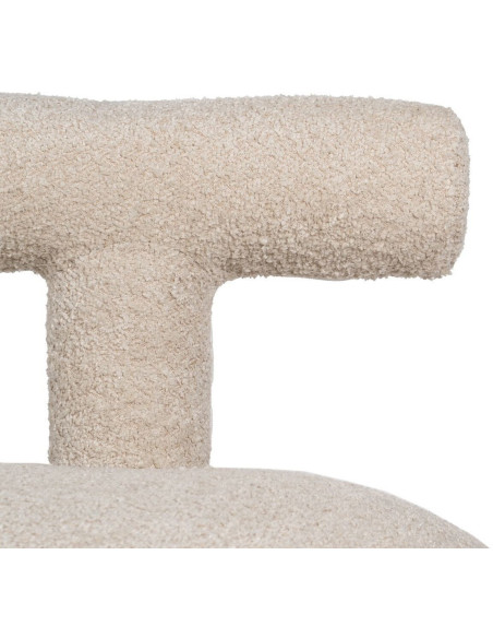 Fauteuil original Bouclette bas en Tissu Beige Bouclé Bois de pin Bloro - 5