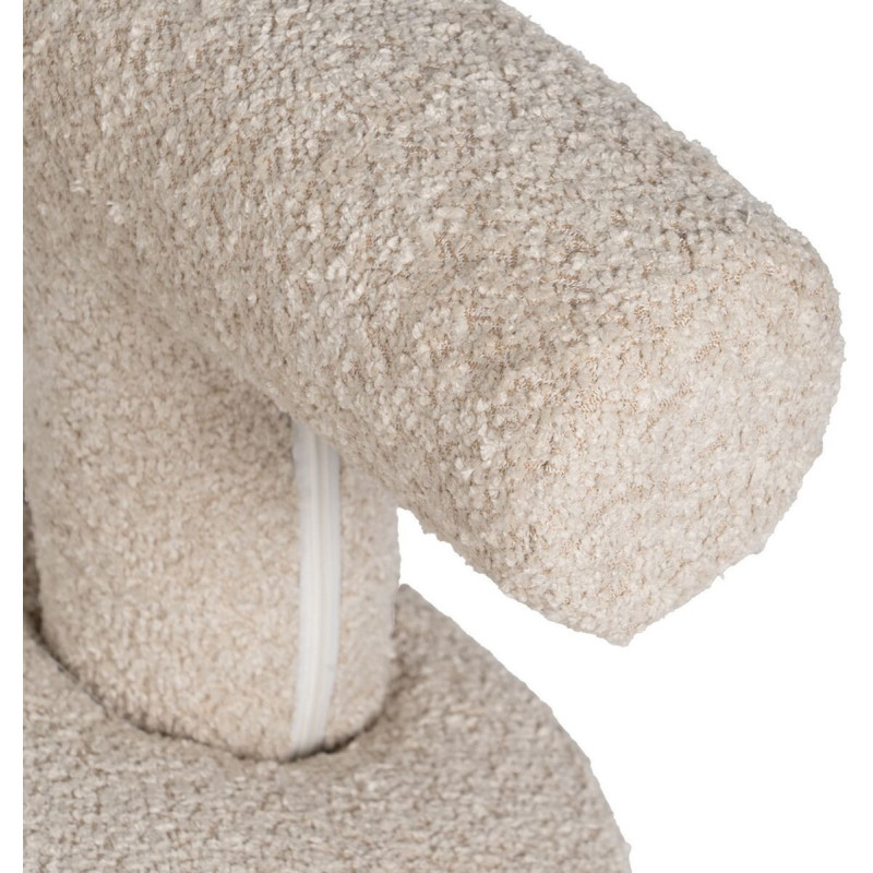Fauteuil original Bouclette bas en Tissu Beige Bouclé Bois de pin Bloro - 7