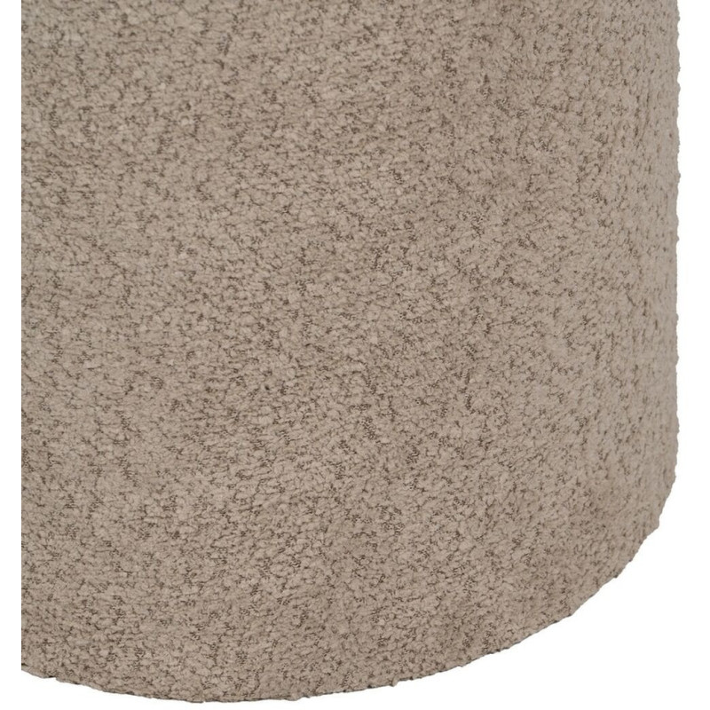 Poufs modernes bouclette Champignons en Tissu Beige Marron Bouclé Iznajar (Lot de 2) - 8