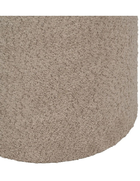 Poufs modernes bouclette Champignons en Tissu Beige Marron Bouclé Iznajar (Lot de 2) - 8