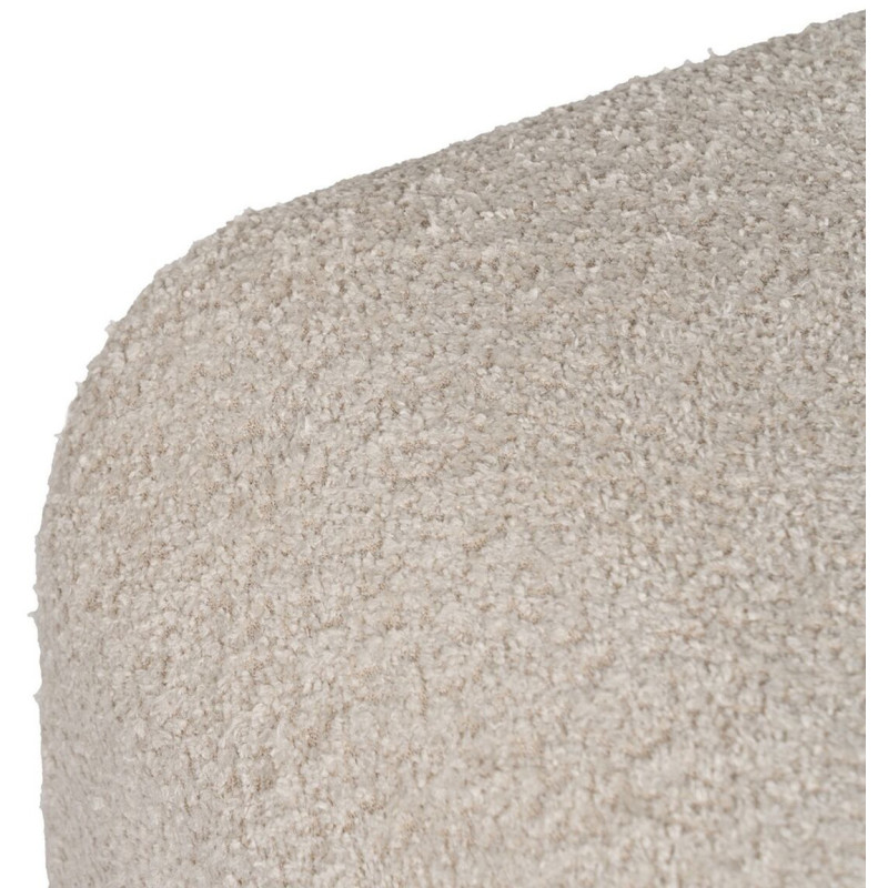 Pouf original Bouclette Rectangulaire en Tissu Beige Bouclé Bois de pin Bloro - 2