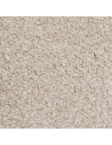 Pouf original Bouclette Rectangulaire en Tissu Beige Bouclé Bois de pin Bloro - 3