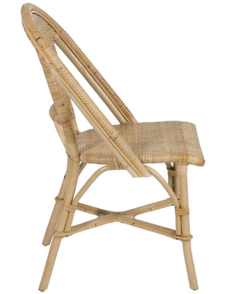 Chaise bistrot vintage en Rotin Naturel Thare - 3