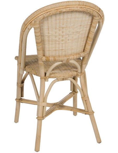 Chaise bistrot vintage en Rotin Naturel Thare - 4