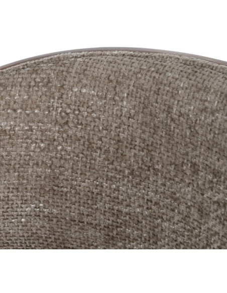 Chaise de bureau moderne à roulettes en Tissu Beige Bois de noyer Marron Métal Noir Yoril - 8