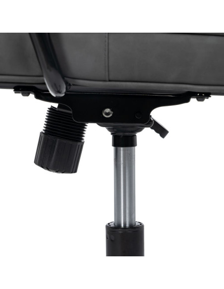 Chaise de bureau sur roulettes en Polyuréthane Noir Métal Noir Alice - 13