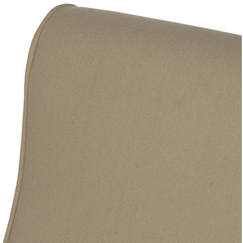 Fauteuil moderne en Tissu Beige Bois d'hévéa Naturel Aguimes - 8