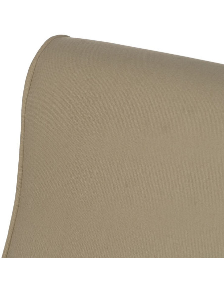 Fauteuil moderne en Tissu Beige Bois d'hévéa Naturel Aguimes - 8