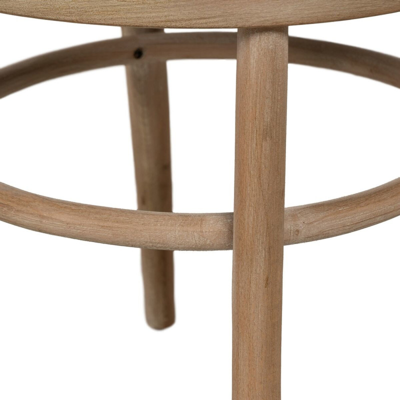 Chaise Bistrot vintage en Bois d'hévéa Rotin Naturel Cannage Beige Ecija - 8