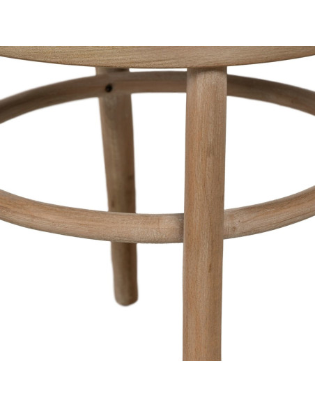 Chaise Bistrot vintage en Bois d'hévéa Rotin Naturel Cannage Beige Ecija - 8