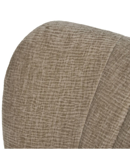 Fauteuil moderne bas en Tissu Beige Bois Noir Doré Altea - 7