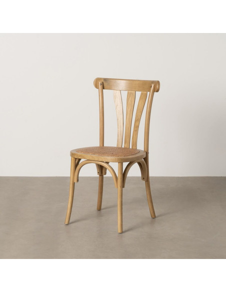 Chaise Bistrot vintage en Bois d'orme Naturel Rotin Naturel Cazorla - 2