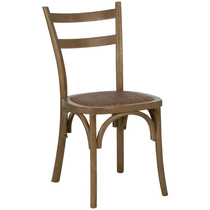 Chaise Bistrot moderne en Bois d'orme Naturel Rotin Naturel Ona - 1