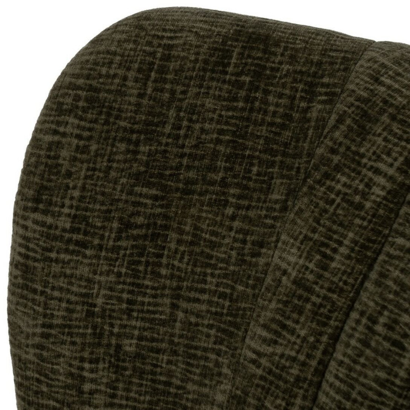 Fauteuil moderne bas en Tissu Vert Bois Noir Doré Altea - 7