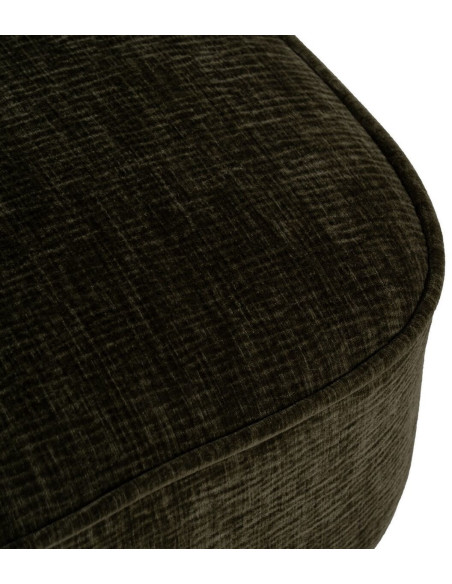 Fauteuil moderne bas en Tissu Vert Bois Noir Doré Altea - 8