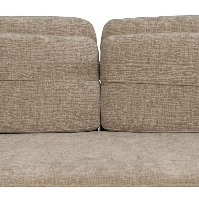 Canapé moderne chic Droit 2 places en Tissu Beige Métal Noir Orio - 7