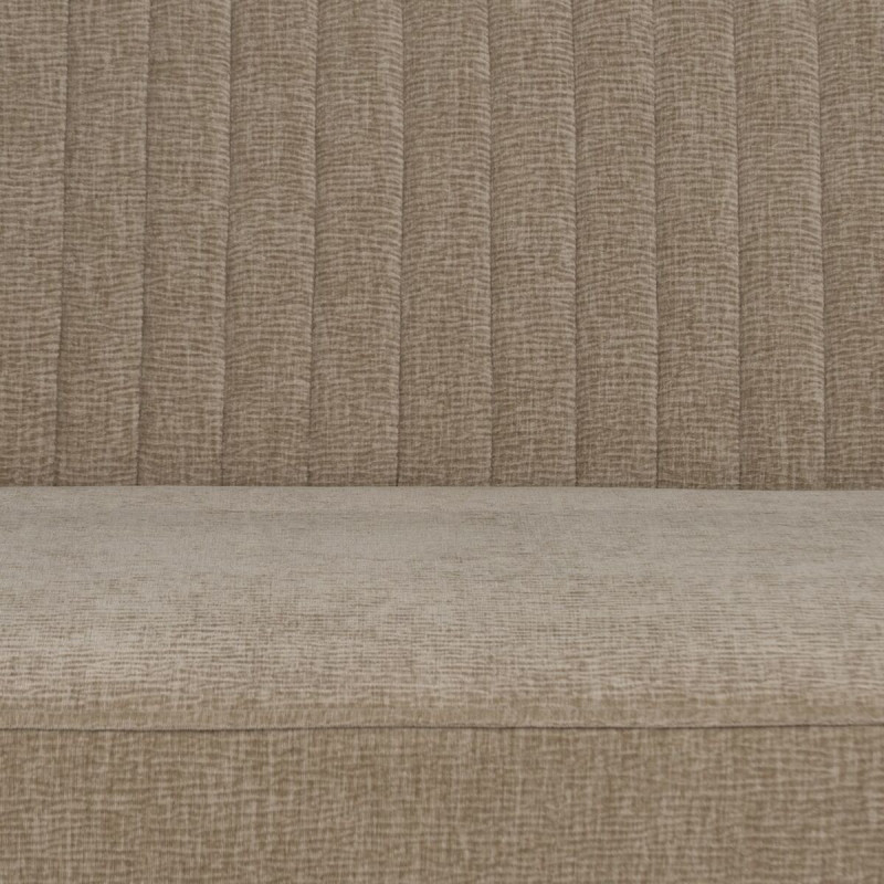 Canapé moderne chic Droit 2 places en Tissu Beige Bois Noir Doré Ezcaray - 7