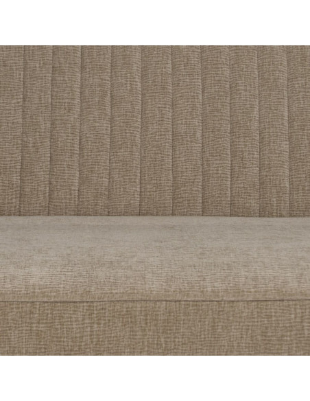 Canapé moderne chic Droit 2 places en Tissu Beige Bois Noir Doré Ezcaray - 7