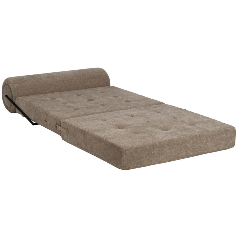 Fauteuil Chauffeuse moderne 1 place en Tissu Beige Bois Estepa - 4