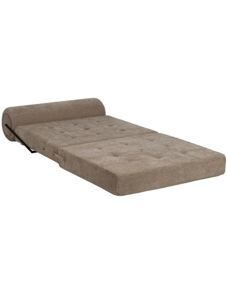 Fauteuil Chauffeuse moderne 1 place en Tissu Beige Bois Estepa - 4