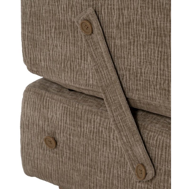 Fauteuil Chauffeuse moderne 1 place en Tissu Beige Bois Estepa - 8