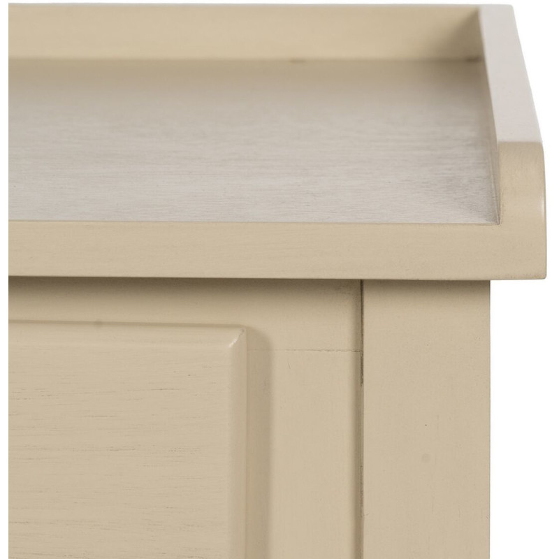 Chevet moderne 3 tiroirs en Bois MDF Blanc crème Ronda - 2