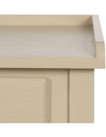 Chevet moderne 3 tiroirs en Bois MDF Blanc crème Ronda - 2