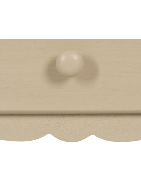 Chevet moderne 3 tiroirs en Bois MDF Blanc crème Ronda - 4