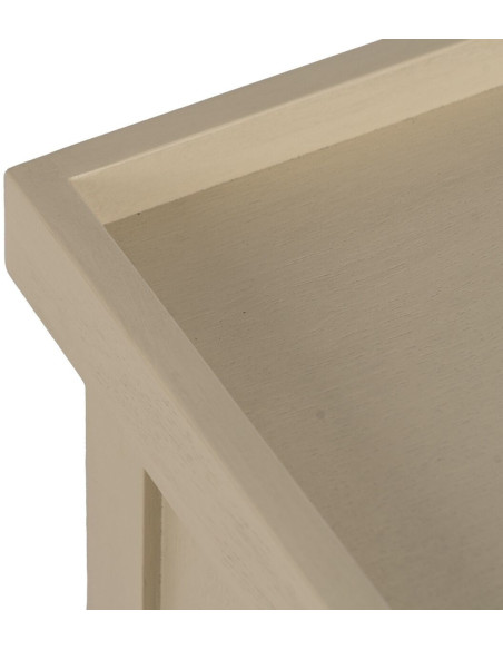 Chevet moderne 3 tiroirs en Bois MDF Blanc crème Ronda - 7