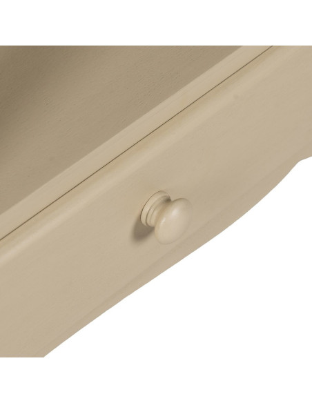 Console moderne Rectangulaire 2 tiroirs 1 étagère en Bois MDF Blanc crème Ronda - 5